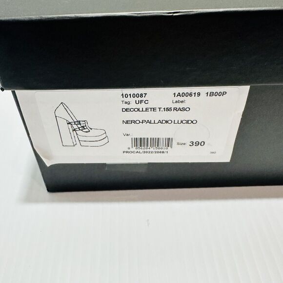 Versace Aevitas Satin Mary Jane Buckle Platform Black Pump Size 39/ 9 NWB $1,575 - Picture 13 of 14